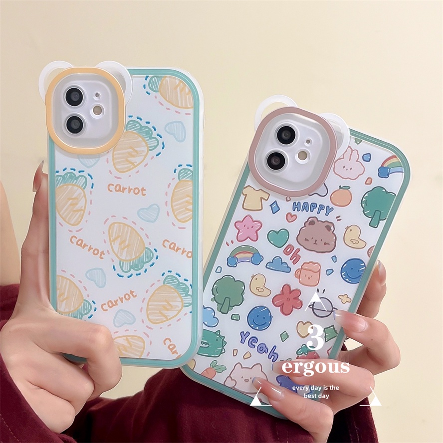 Ốp Điện Thoại Mềm In Hình Thú Hoạt Hình Dễ Thương Cho IPhone 14 13 12 11 Pro Max SE2020 X XR Xs Max 7 8 6 6s Plus