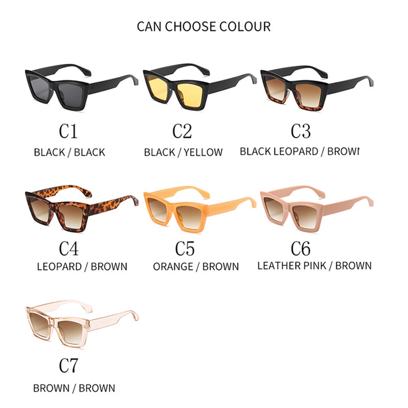 [Hỗ Trợ Bán Sỉ] Kính Râm Thời Trang Gọng Mắt Mèo Lớn Chống Nắng Phong Cách Âu Mỹ Gradient Phổ Biến Cho Nữ