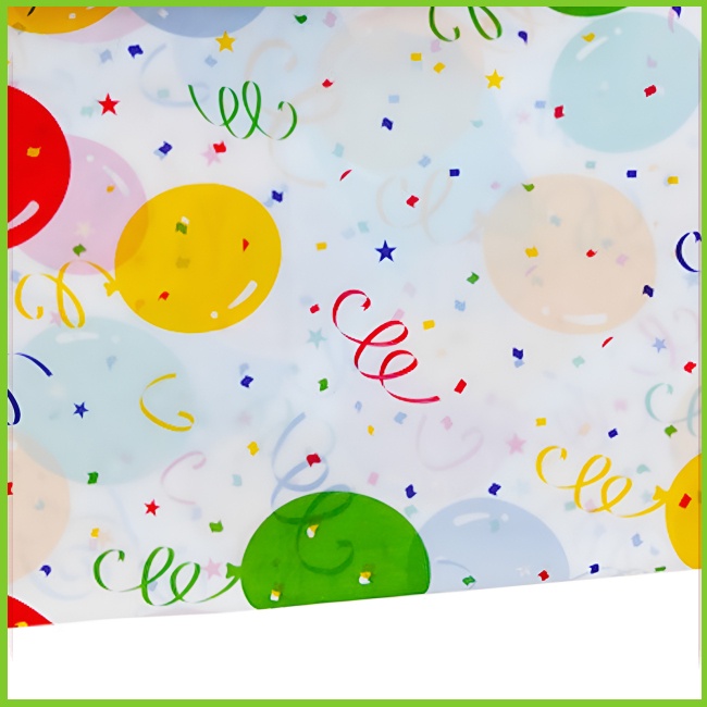 Khăn Trải Bàn Dùng Một Lần Chống Nước In Hình Bong Bóng Nhiều Màu Sắc