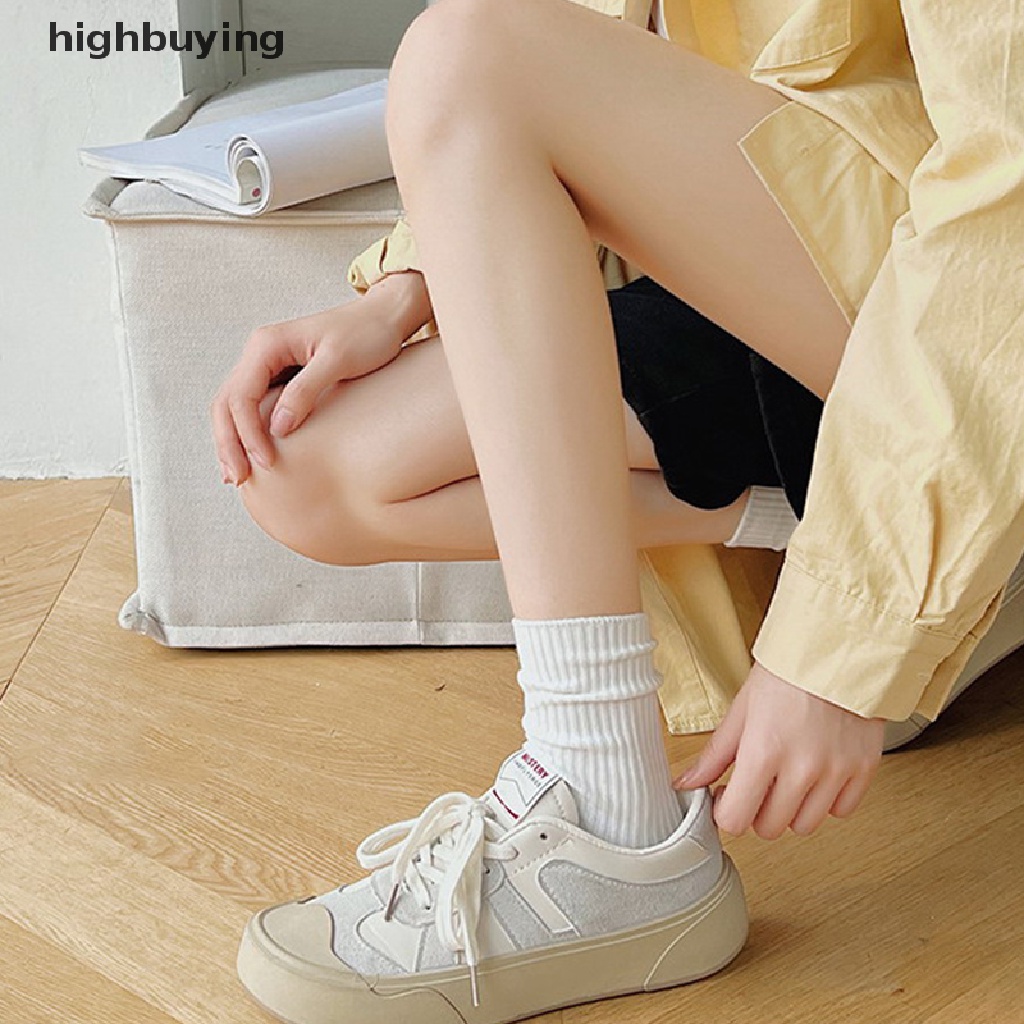 1 Cặp Vớ Cotton Thoáng Khí Màu Trơn Phong Cách Nhật Bản Thời Trang Cho Nữ