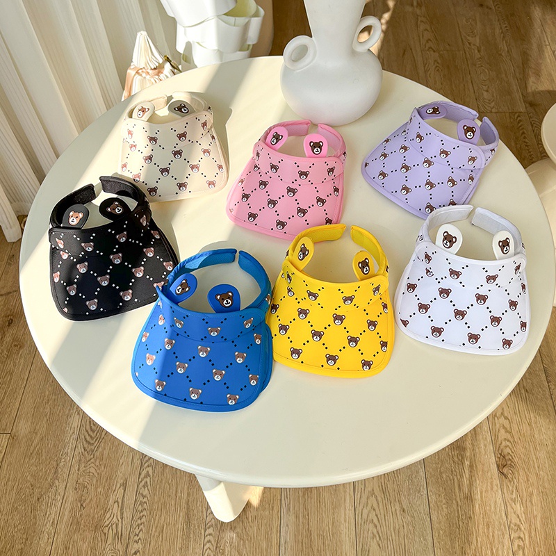 Khung Thành Cho Bé Chất Lượng Cao❤Mũ Lưỡi Trai Nửa Đầu Chống Nắng Tia UV Hình Gấu Dễ Thương Cho Bé