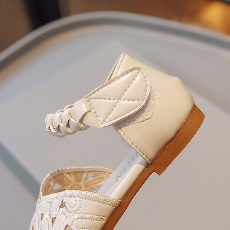 Giày Đế Mềm Chống Trượt Thêu Hoa Phong Cách Hàn Quốc Cho Bé Gái 2-8 Tuổi