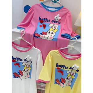 Áo Thun TN QC MÀU HỒNG In Hình Cute - E155