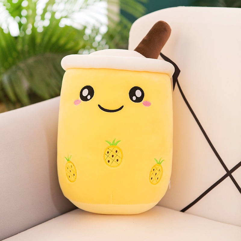 Gối Ôm Nhồi Bông Hình Ly Trà Sữa Dễ Thương Cho Bé