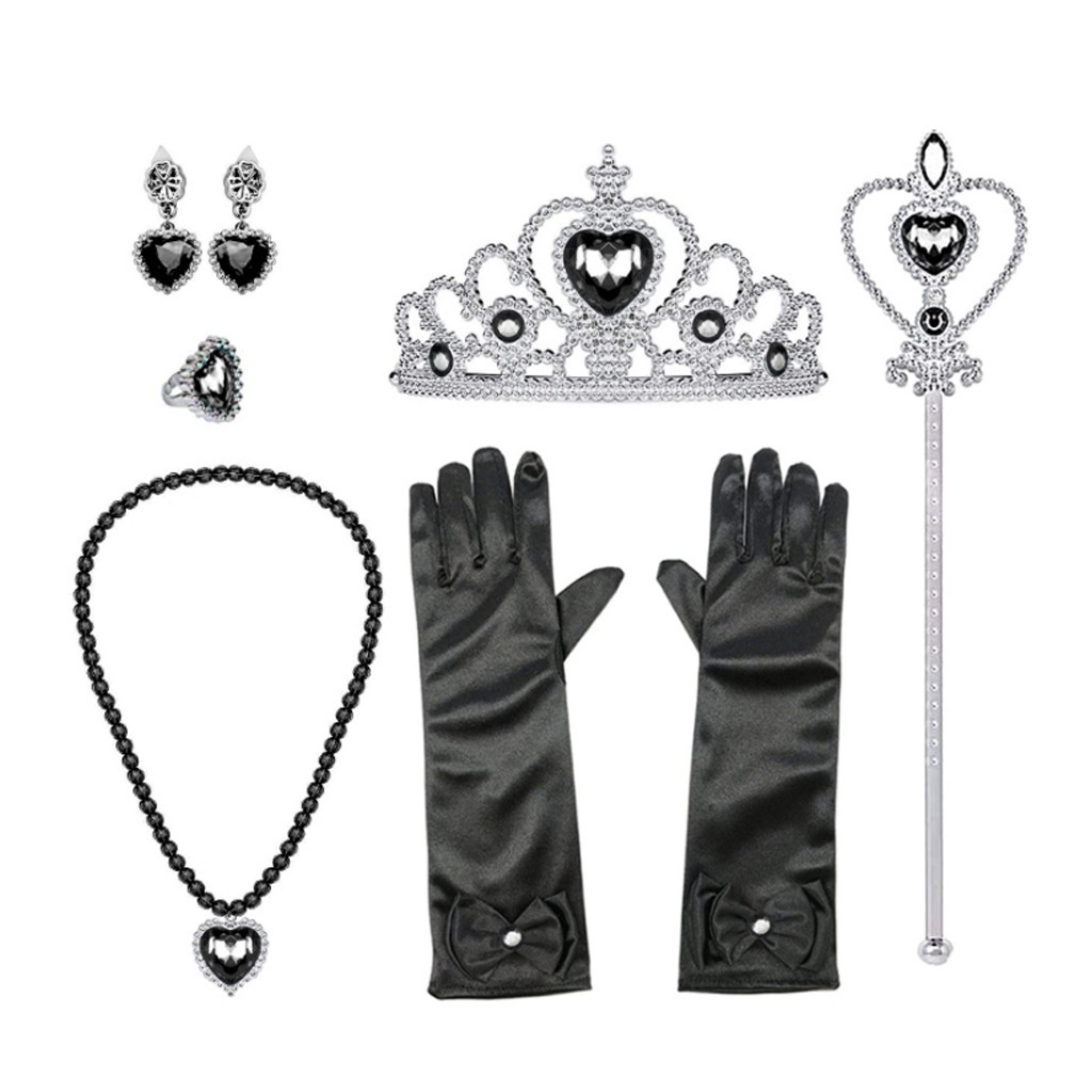 Đầm Hóa Trang Halloween Màu Đen Phong Cách Gothic Cổ Điển Cho Bé Gái 3-12 Tuổi