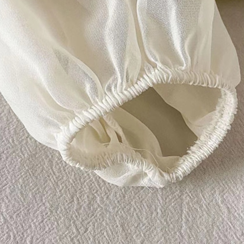 Áo Khoác Chiffon Dệt Kim Tay Dài Cổ Chữ V Cài Nút In Hoa Kiểu Pháp Cho Nữ