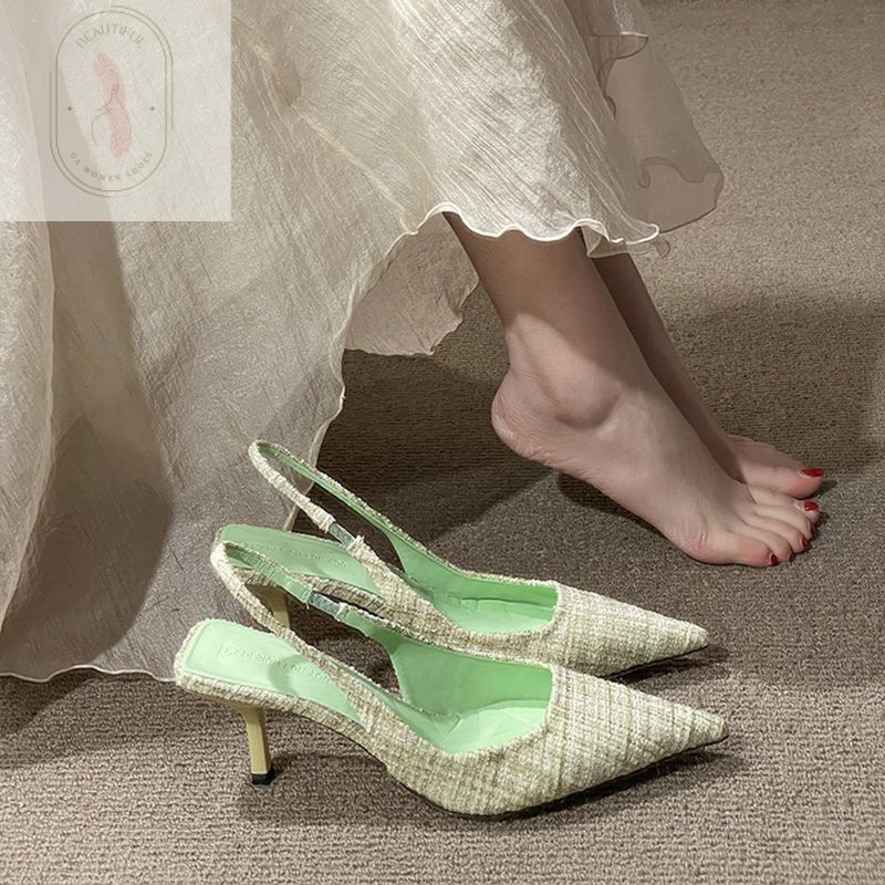 Sandal Cao Gót Mũi Nhọn Phong Cách Thời Trang Xuân Hè Mới 2023
