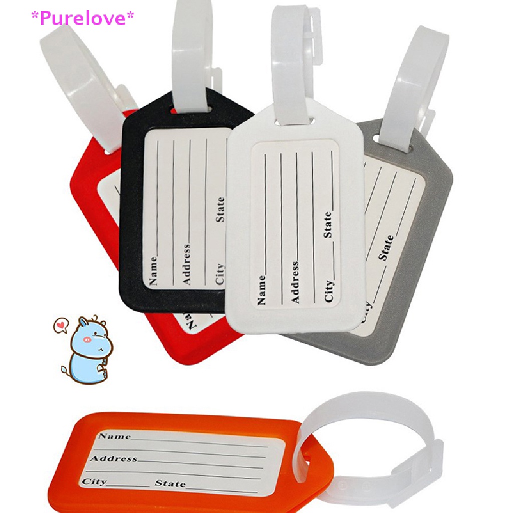 Thẻ Tên Gắn Hành Lý Bằng Nhựa Thiết Kế Dễ Thương Cho Nam Và Nữ Mới