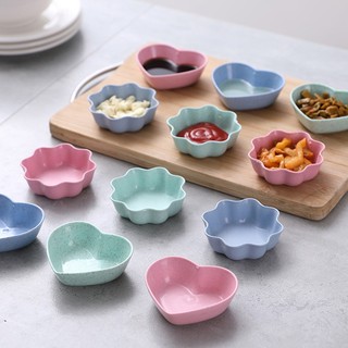 Đĩa Đựng Thức Ăn Mini Hình Trái Tim Bằng Lúa Mạch Dễ Thương
