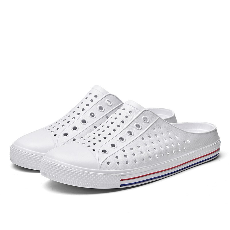 Hàng Có Sẵn Giao Hàng Nhanh Chóng Miễn Phí Vận Chuyển Hàng Có Sẵn☼ Giày Sandal Mềm Đục Lỗ Thoáng Khí Không Trơn Có Kích Thước Lớn Phong Cách Mùa Hè Cho Nam Và Nữ