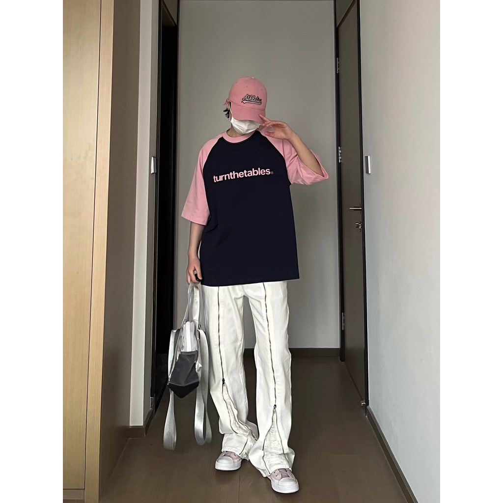 Áo Thun 100% Cotton Tay Ngắn Dáng Rộng In Họa Tiết Hoạt Hình Phong Cách Hàn Quốc Thời Trang Cho Nữ