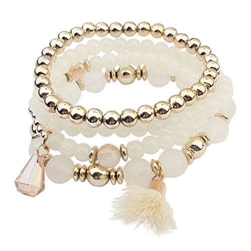 Set 4 Vòng Tay Chuỗi Hạt Thời Trang Cho Nữ