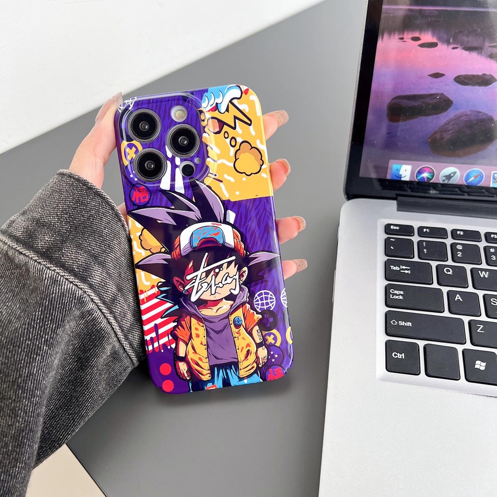 Ốp Điện Thoại Nhựa PC Cứng In Hình Dragon Ball Bảo Vệ Camera Cho iphone 14 13 12 11 Pro MAX XR X / XS MAX 7 / 8 Plus