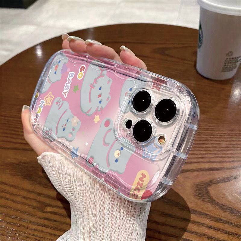 Ốp Điện Thoại Mềm Trong Suốt Chống Sốc In Hình Thỏ Cho IPhone 14 Pro Max 13 12 11 XR XS X 8 7 Plus SE 2020