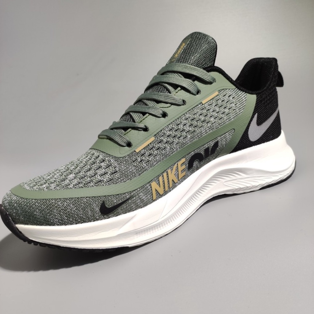 Giày thể thao nam thời trang màu xanh rêu cực đẹp cao cấp Full Box - Giày chạy bộ tập gym nam full pk