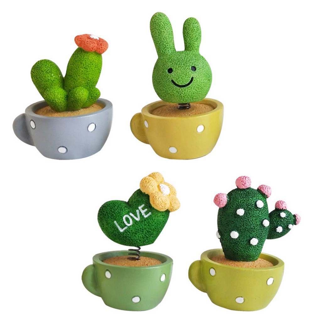 Cây Xương Rồng mini Bằng Nhựa resin Để Bàn Trang Trí Phòng Ngủ / Văn Phòng