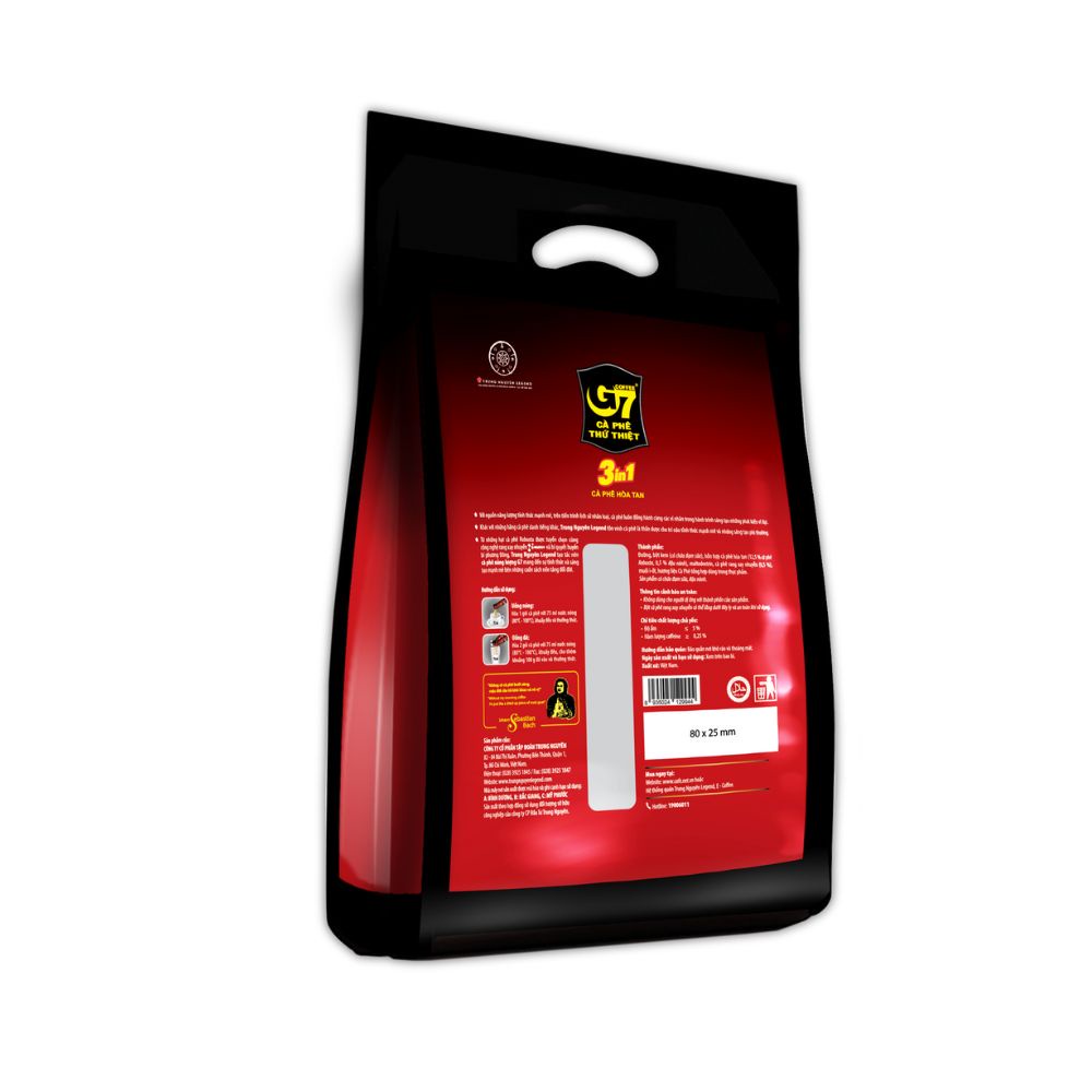 Cà phê hòa tan G7 3in1 - Trung Nguyên Legend - Bịch 50 sachets x 16gr
