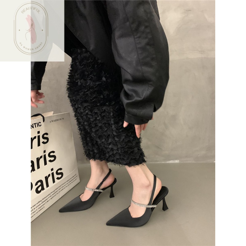 Sandal Cao Gót Mũi Nhọn Thiết Kế Mới Thời Trang Mùa Xuân Hè 2023 Dành Cho Nữ