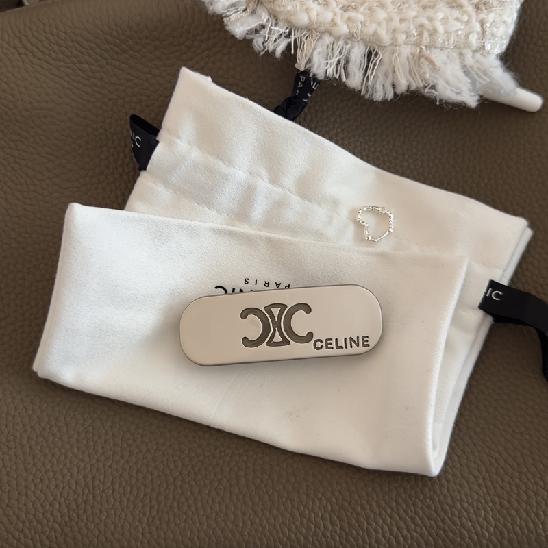 Kẹp Tóc Họa Tiết Hình Học Oval In Chữ Cao Cấp Thời Trang