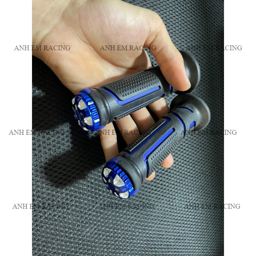 Bao tay Domino Xanh kèm gù nhôm gắn xe máy Exciter Winner Sirius Wave Dream