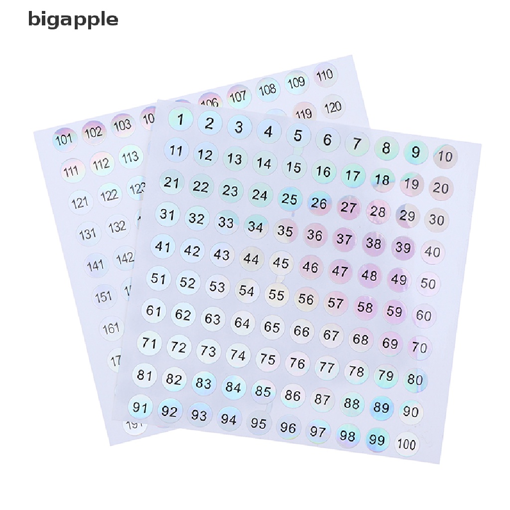 Set 1-200 Nhãn Dán Đánh Số Móng Tay Chống Nước Tiện Dụng
