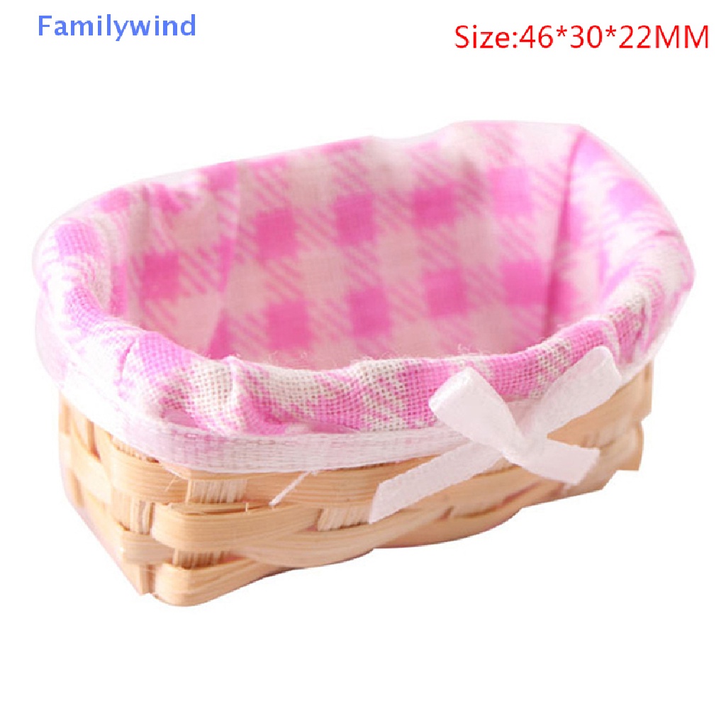 1 Set Giỏ Đựng Thức Ăn Mini 1: 12 Trang Trí Nhà Búp Bê