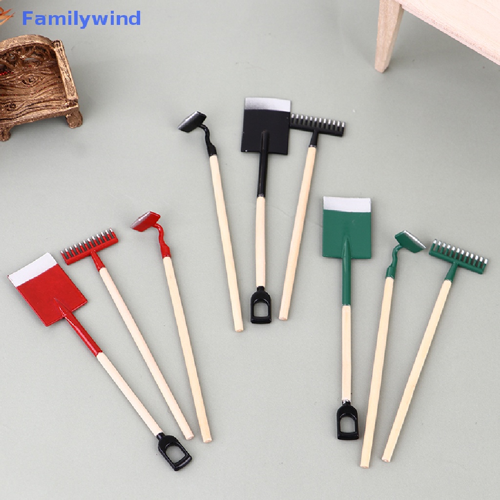 Set 3 Xẻng Làm Vườn Mini Tỉ Lệ 1: 12 Trang Trí Nhà Búp Bê