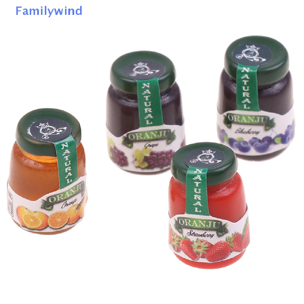 Set 4 Mô Hình Bánh Mứt Mini Tỉ Lệ 1: 12 Dùng Để Trang Trí Nhà Búp Bê