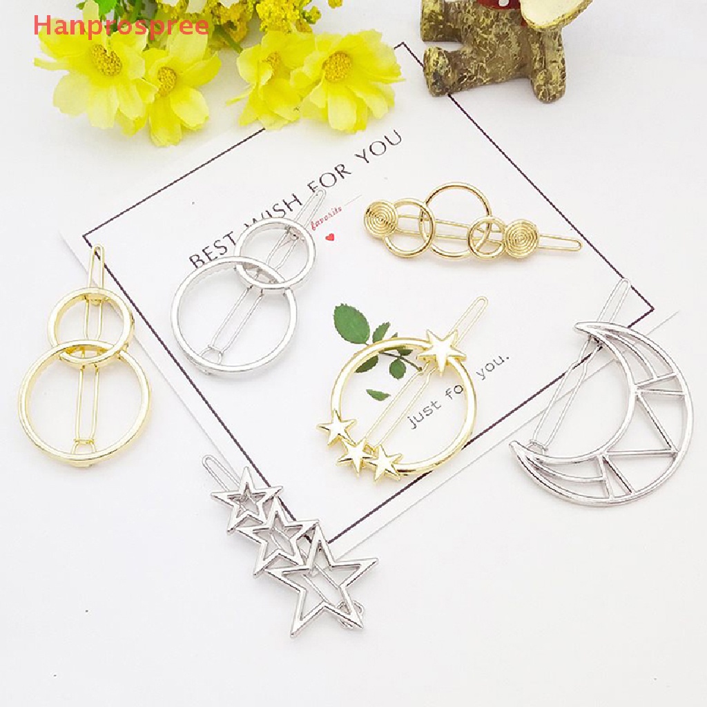 1 Kẹp Tóc Hình Mặt Trăng Bằng Hợp Kim Nhiều Kiểu Dáng Phong Cách Âu Mỹ Cho Nữ