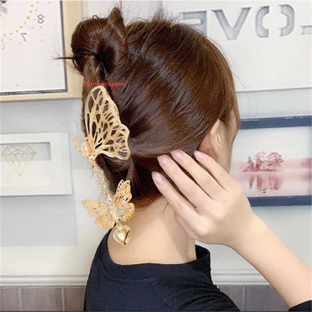 Set 3 Kẹp Tóc Bướm Kim Loại