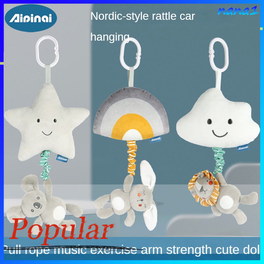 Lục Lạc Đồ Chơi Nhồi Bông Hình Chú Ong Hoạt Hình Treo Xe Đẩy Em Bé 0-12 Tháng Tuổi