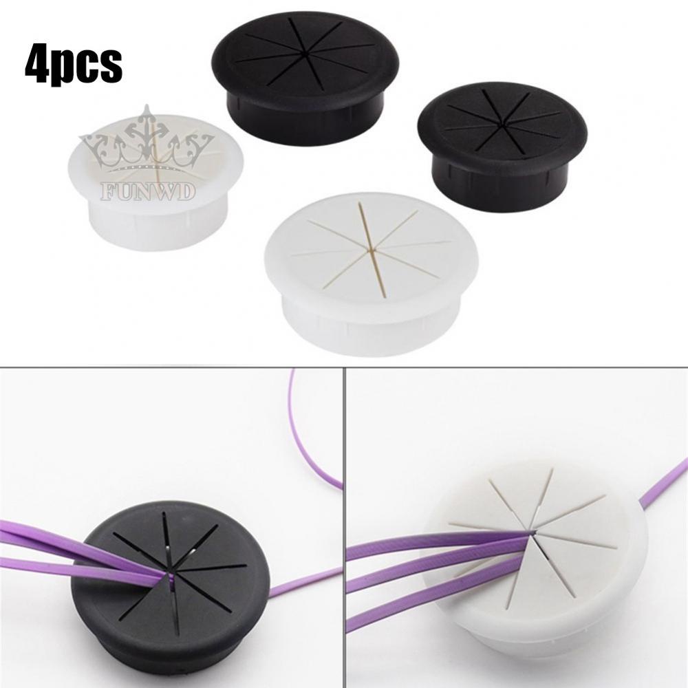 【FUNWD】Cable Cord Grommet Computer Desk Cable Cover Innovation Practical Flexible Cable