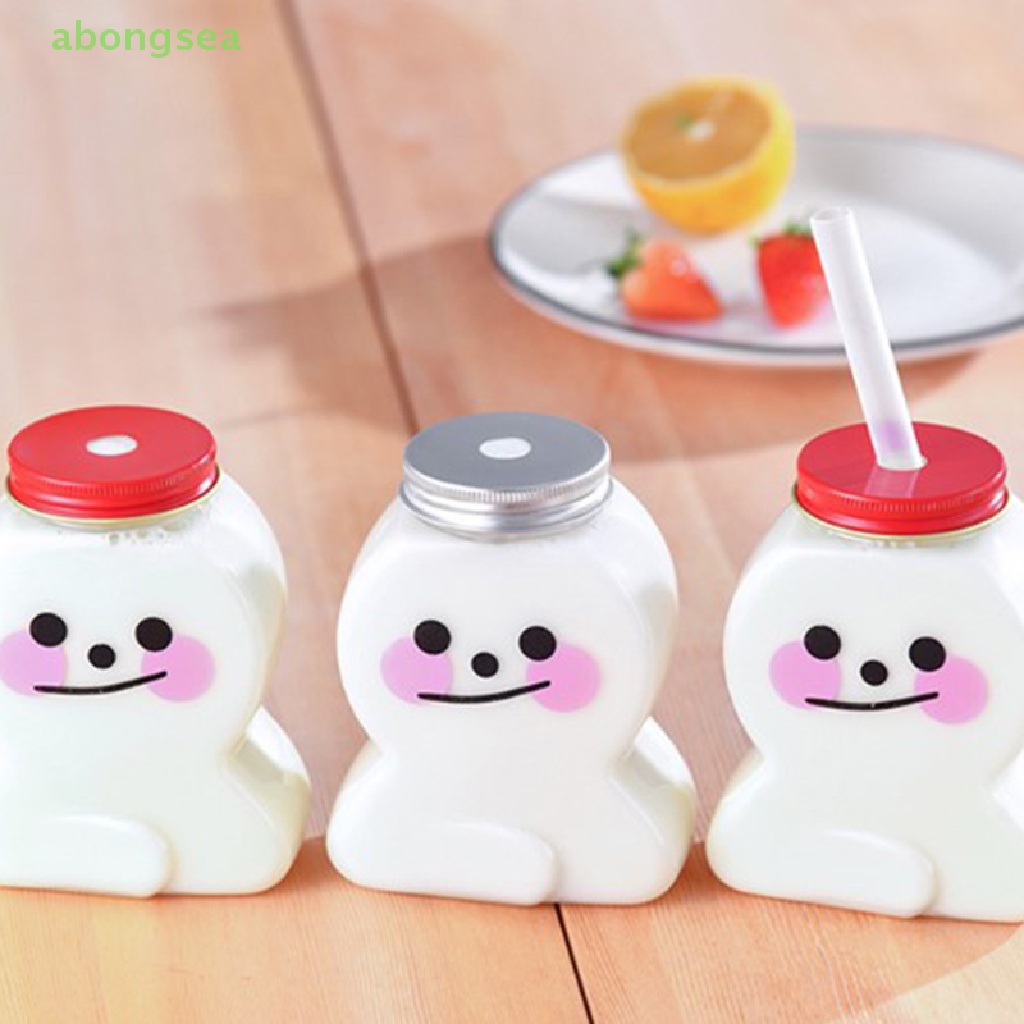 1 Bình Nước Nhựa Trong Suốt Dung Tích 400ML In Họa Tiết Hoạt Hình Dễ Thương