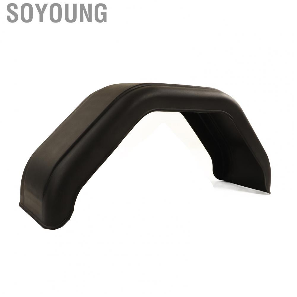 Soyoung Trailer Fenders Injection Molded Shockproof Scratch Resistant for Single Axle Trailers 14in 15in Diameter Wheels Mudguard
