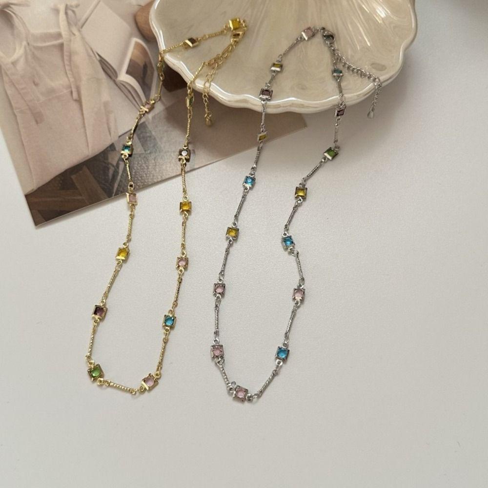 AROMA Vòng cổ Nhiều Màu Sắc Phong Cách Retro Hàn Quốc