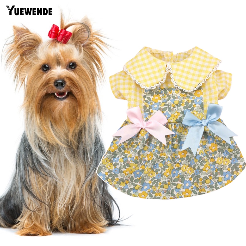 Yue.z Đầm Họa Tiết Kẻ Sọc Mềm Mại Dành Cho Thú Cưng