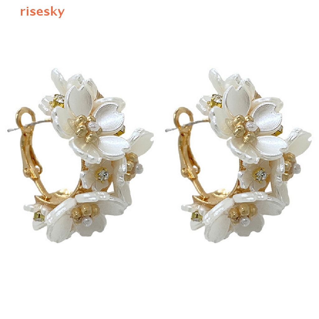 1 Đôi Bông Tai Hình Hoa Đơn Giản Thời Trang Dành Cho Nữ