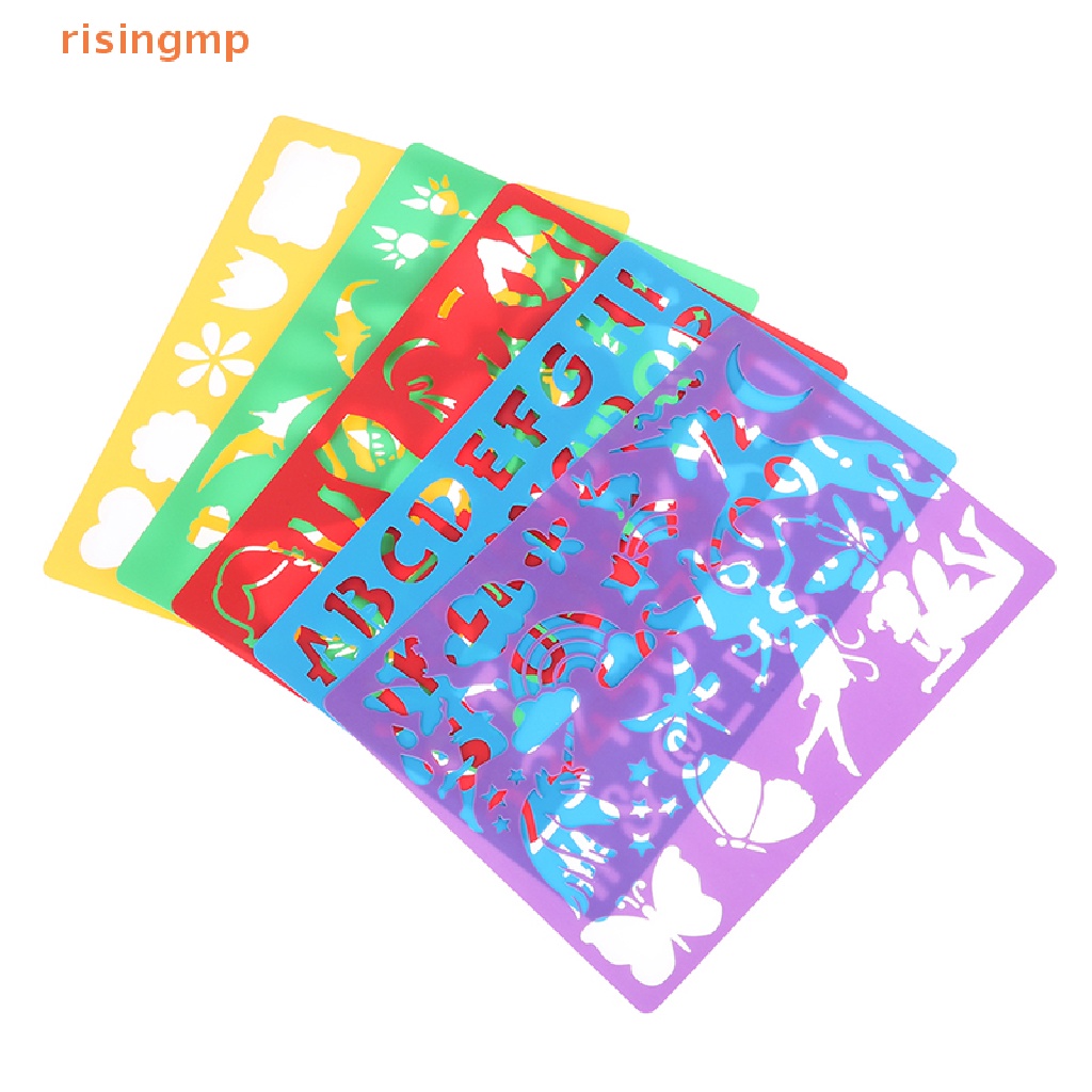 Set 20 Khuôn Vẽ DIY Bằng Nhựa Dành Cho Trẻ Em