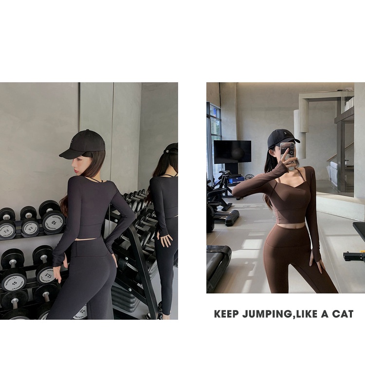 Áo Thun Thể Thao Tay Dài Ôm Dáng Mau Khô Phong Cách Mới