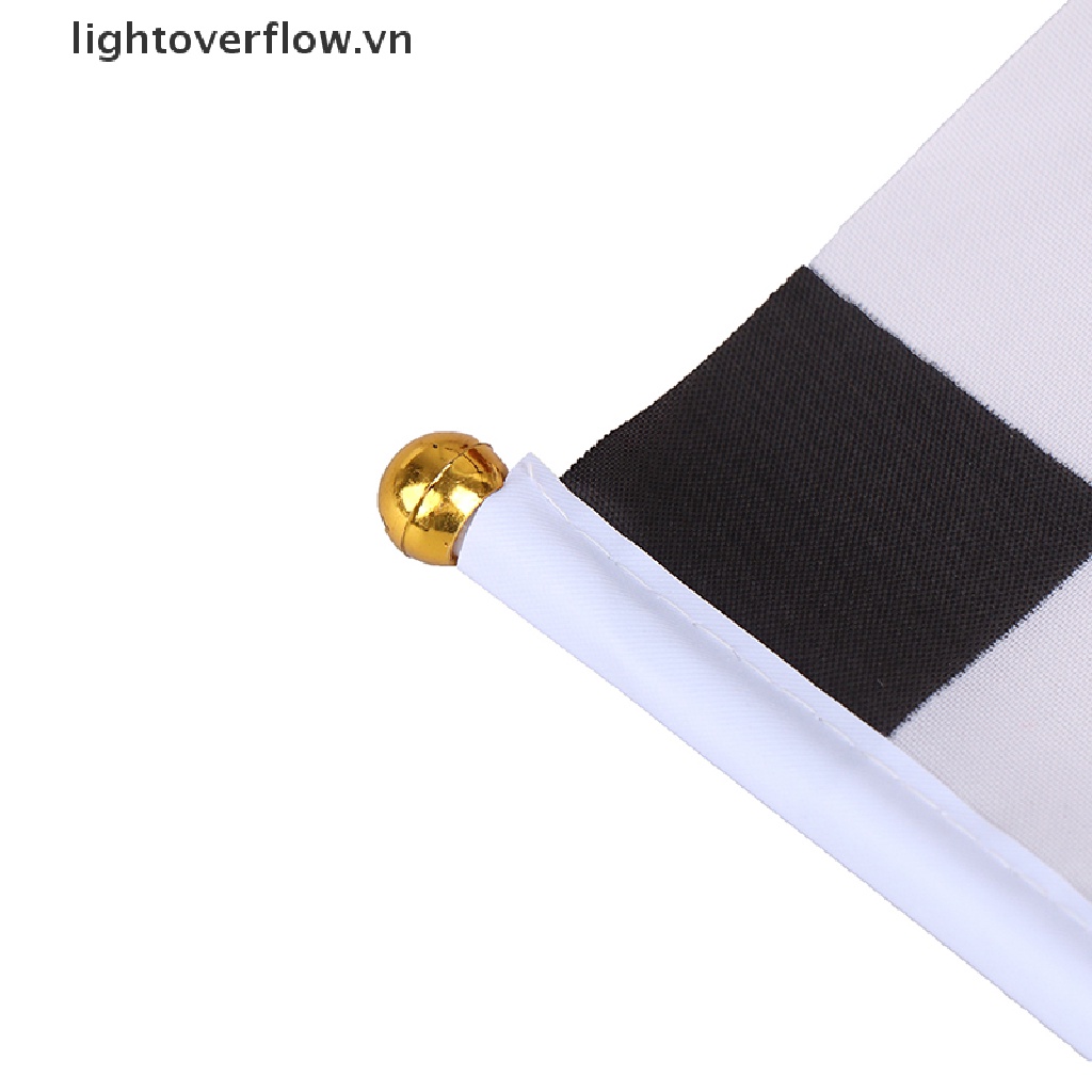 Bộ 10 Lá Cờ Đua Xe Hình Vuông Màu Trắng Đen Độc Đáo