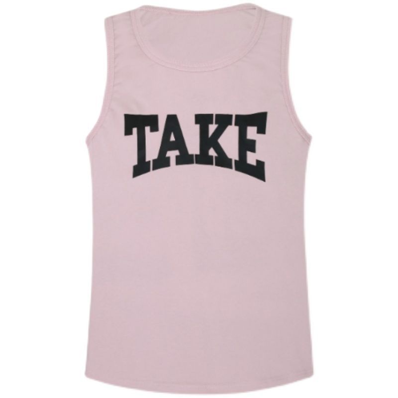 Jiashucheng Áo Thun Ba Lỗ Dáng Rộng In Chữ Phong Cách Hip Hop Mỹ Thời Trang Mùa Hè Cá Tính