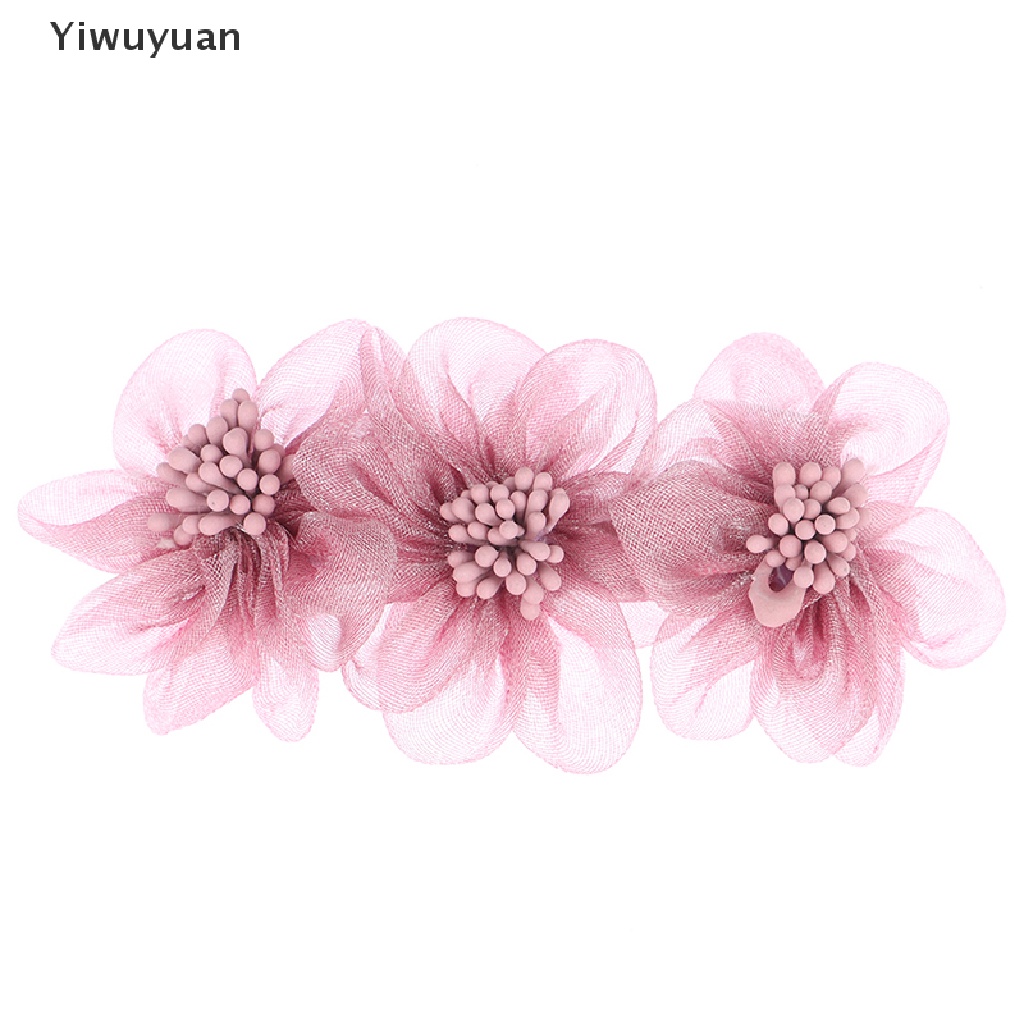 Kẹp Tóc Hình Hoa Trà Đính Ngọc Trai Màu Trắng Hồng Thanh Lịch Kiểu Hàn Quốc < Yiwuyuan >