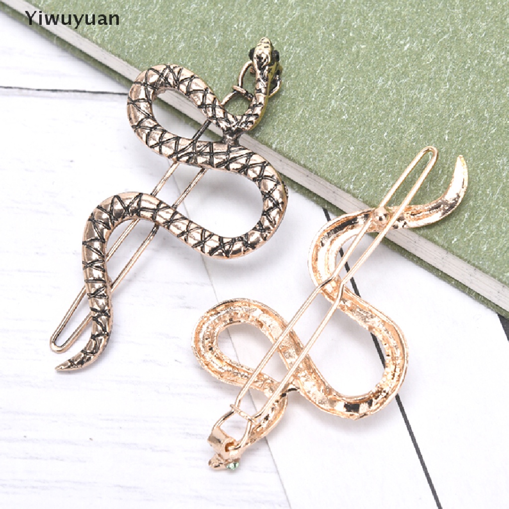 < Yiwuyuan > Kẹp Tóc Kim Loại Màu Vàng Thời Trang Mới Cho Nữ