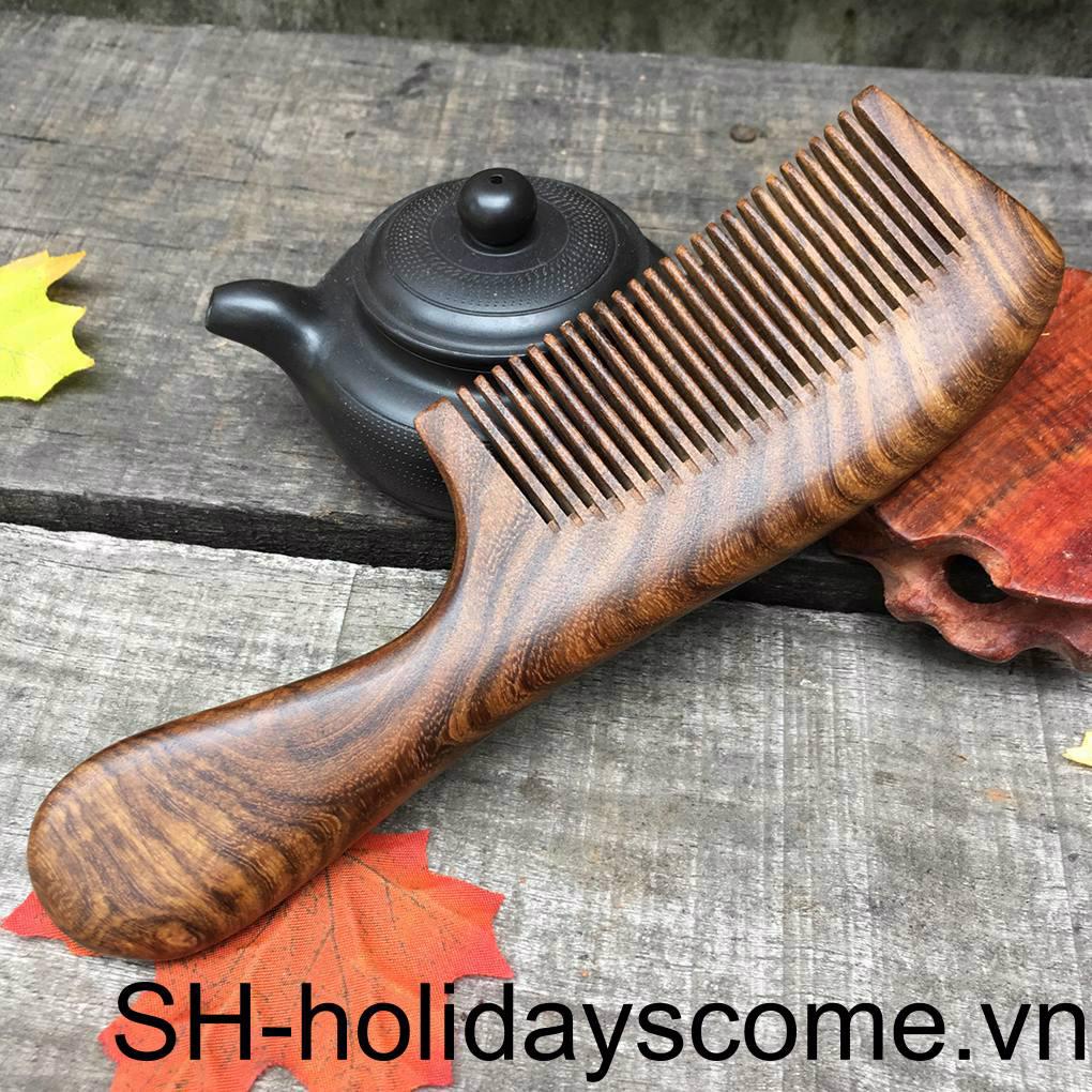 Lược Gỗ Đàn Hương Kích Thước Lớn Gọn Nhẹ Có Tay Cầm Tiện Dụng Mang Theo Du Lịch Cắm Trại