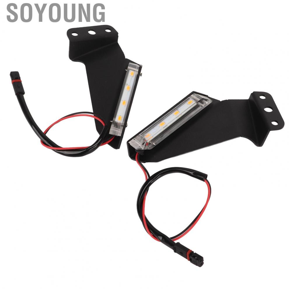 Soyoung Front Turn Signal Light  Easy Install 12V 1.5W Amber Transparent Lens Invisible Wing Indicator for S1000RR