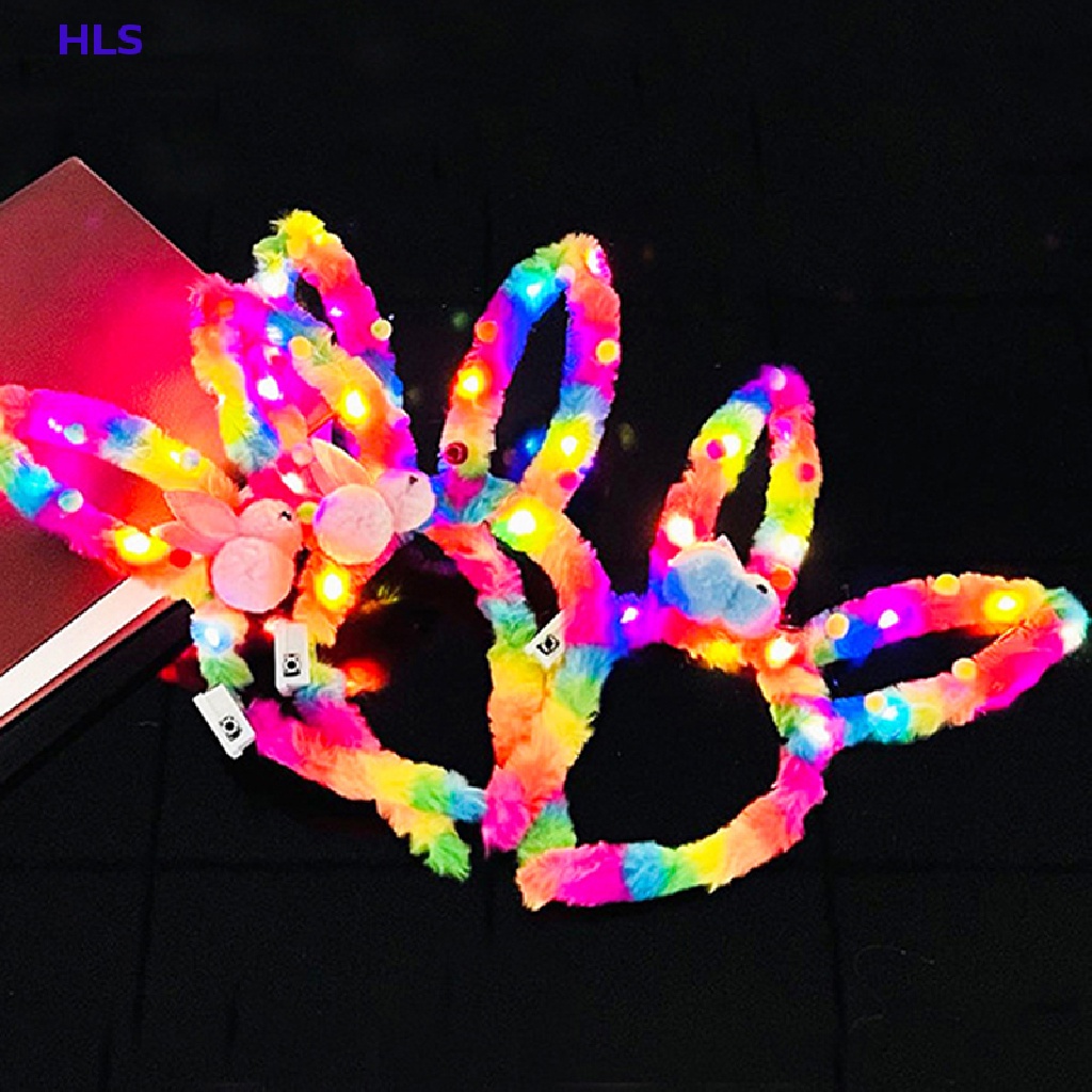 1 Kẹp Tóc Thỏ Bông Phát Sáng Trong Bóng Lông Mới