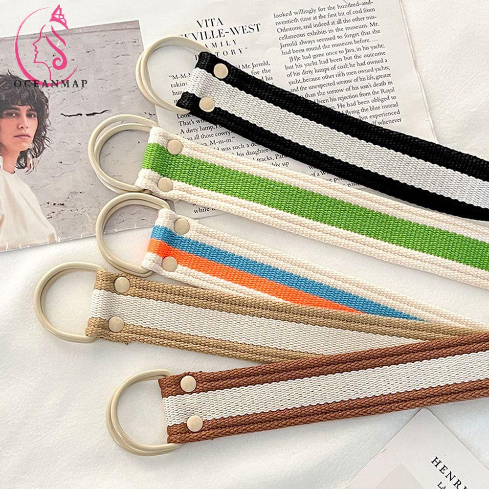 Thắt Lưng Khóa Đôi Bằng Hợp Kim Màu Trơn Đơn Giản Thời Trang Cho Nữ