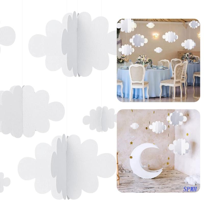 Bộ 4 Phụ Kiện Trang Trí Sân Vườn Hình Đám Mây 3D