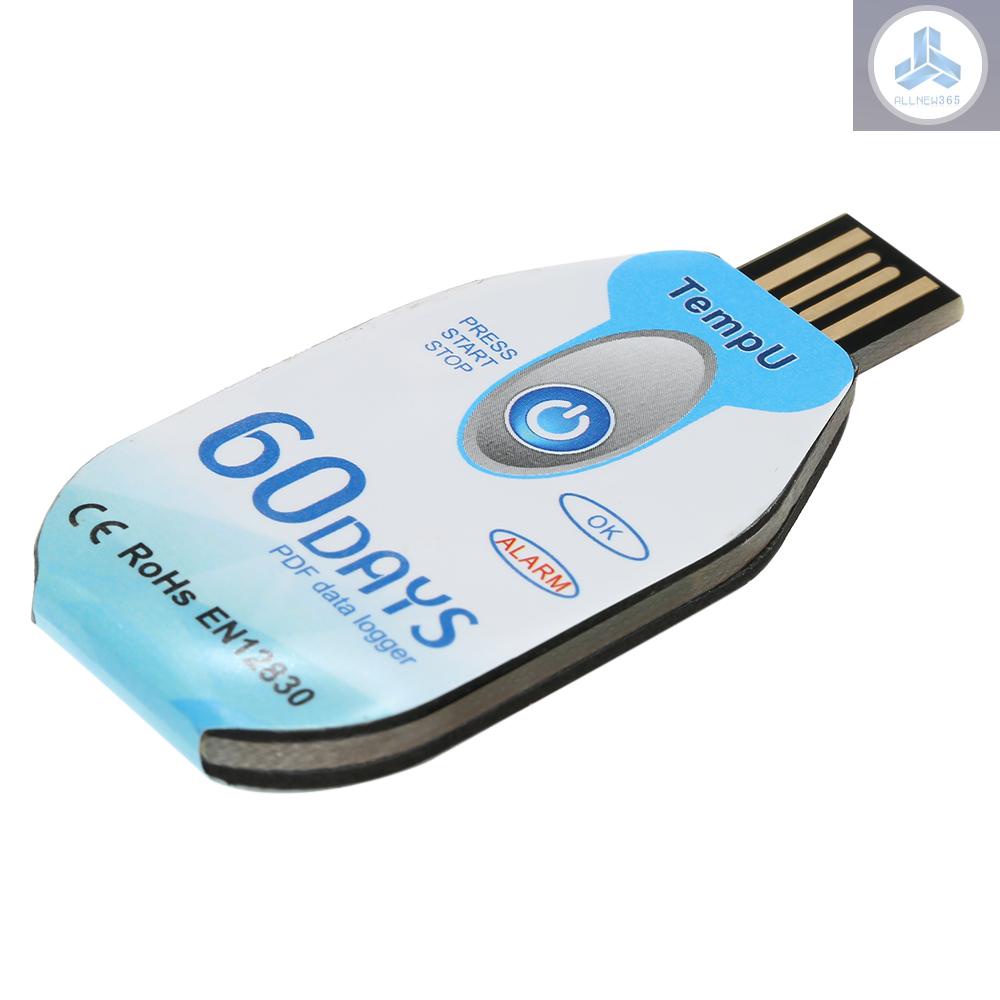 Waterproof USB 2.0 PDF Disposable Temperature Data Logger 60 Days Cold Chain Thermometer Recorder for Biological/Medicine Chemical Industry