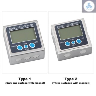 Multi-functional Digital Inclinometer Zinc Alloy Shell 360° Electronic Protractor Mini Digital Angle Gauge with Magnet